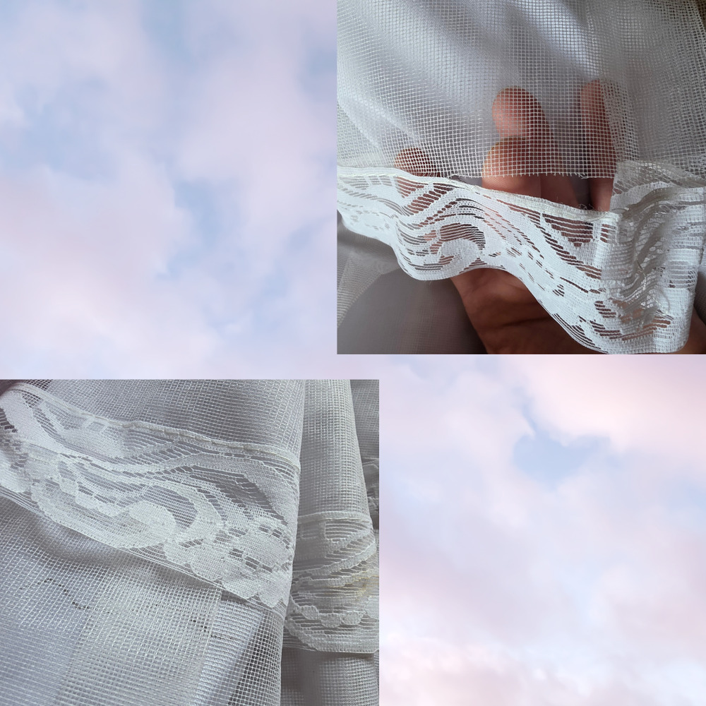 Vtg Long Maxi White Lace Layered Tier Whimsy Fairy Cottage Petticoat Dress Sz S - Picture 5 of 5